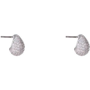 Day&Eve by Go Dutch Label Oorknoppen Strass Druppel Klein Zilver