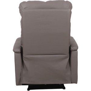 Relax, Fauteuil 'Tokio' manueel verstelbaar PU Taupe, Poten metaal en bekleding PU - Max. 110 kg