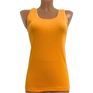 2 Pack Top kwaliteit dames hemd - 100% katoen - Oranje - Maat M