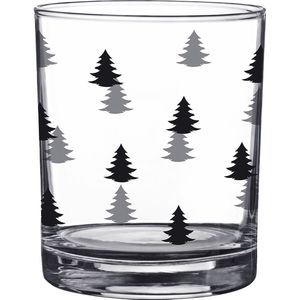 Clayre & Eef Waterglas 230 ml Glas Kerstbomen Drinkbeker