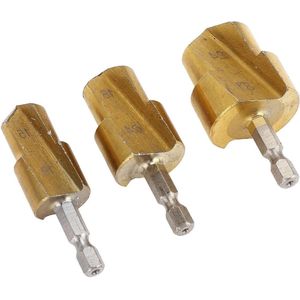 Pijpruimer-stapbits 19 Mm 24 Mm 31 Mm met Hoog Koolstofgehalte Zeskantschacht voor PPR PVC-buis Eenvoudige Installatie Pijpfittingbesparing