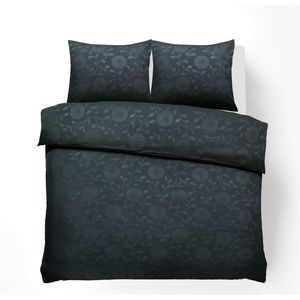Husch Dekbedovertrek - Embossed Flower - 240x200/220 - Antraciet
