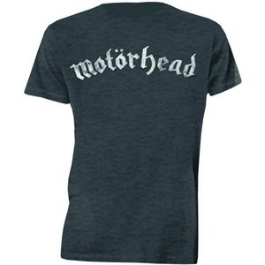 Motorhead - Distressed Logo Heren T-shirt - S - Grijs