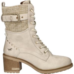 Mustang dames veterboot - Off White - Maat 36