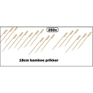 250x Bamboe prikker / bbq pen 18cm - Prikkers BBQ festival thema feest food cocktail