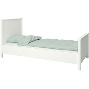 Eenpersoonsbed 90x200 cm wit gelakt - kinderbed tienerbed logeerbed bedframe Kinderbed
