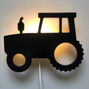 Houten wandlamp kinderkamer | Trekker - zwart | toddie.nl