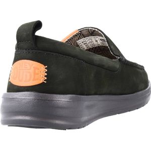 HEYDUDE Wally Grip Moc Craft Leather Heren Mocassins Black