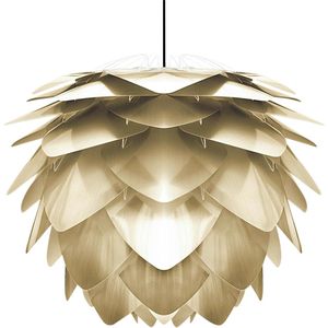 Umage Silvia Medium hanglamp brushed brass - met koordset zwart - Ø 50 cm