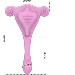 Draadloze slip en string vibrator - 10 vibratie standen - Geluidsdicht - Clitoris, G-spot en prostaat stimulatie - Bluetooth - App bestuurbaar - Vagina vorm - One size - Telefoon - Vibrerende toys - Kleding