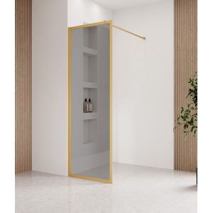 Badplaats Douchewand Georgia 60 x 200 cm - Goud – Inloopdouche 8 mm Getint Veiligheidsglas