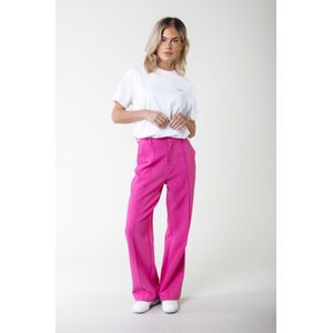 Colourful Rebel High Waist Straight Fit Pantalon Rus Fuchsia