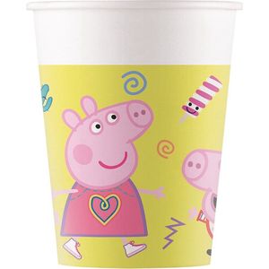 Procos Bekers Peppa Pig Junior 200 Ml 8 Cm Karton Geel 8 Stuks