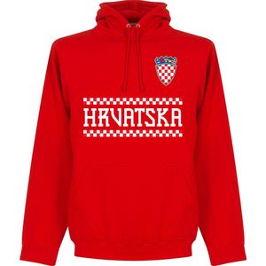 Kroatië Team Hoodie - Rood - Kinderen - 116