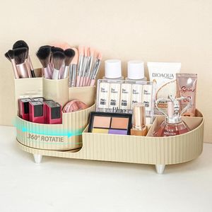 Roterende Make-up Organizer voor Kaptafel - Cosmetische Opslag - Skincare Display - 1 stuk - Transparant - Kunststof