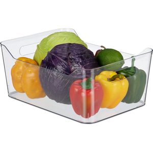 koelkast organizer - opbergbak - 14,5 x 35 x 24 cm - fruit - kaas - met handgrepen