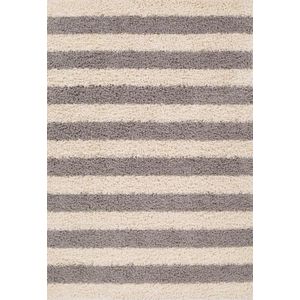 Aledin Carpets Saint Tropez hoogpolig shaggy vloerkleed 160x230 cm grijs wit