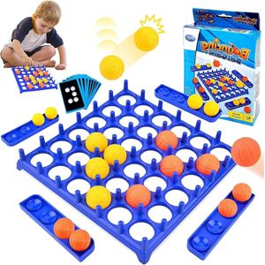 Bounce Off Party Game - Bouncing Ball Table Game with 16 Balls and 9 Challenge Cards - Blast Box Game Jumping Ball Tabletop - Ping Pong Play Ball Game for Kids Birthday Party Games .