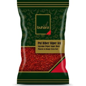 Buhara - Cayenne Peper Super Heet - Chili Peper Super Heet - Pul Biber Super Aci - Crushed Pepper Super Hot - 80 gr