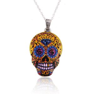 24/7 Jewelry Collection Schedel Ketting - Halloween - Skelet - Diamant