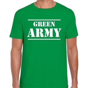 Green army/Groene leger supporter/fan t-shirt groen voor heren - Milieu shirt XL