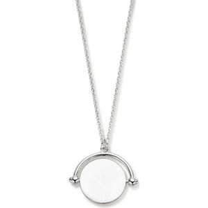 YO&NO - Ketting - Dames - Rondje - 41 + 4 cm - Sieraden Vrouw - Gerhodineerd - Zilver 925