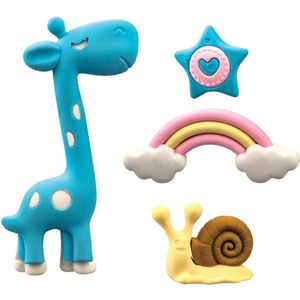 Giraffe gum set - eraser set - regenboog - slak - ster - school - basisschool - schrijfwaren - school benodigheden