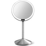 Simplehuman Sensor Compact Spiegel - Reisspiegel - Zilver - Make up Spiegel - Kantelbaar - Automatisch Licht - Makeupspiegel