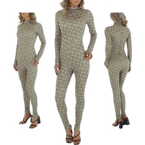 White icy - stretchy - Jumpsuit - olive - korte col - S
