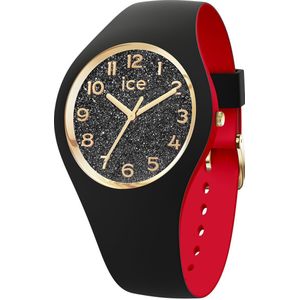 Ice Watch ICE loulou - Black glitter chic 022326 Horloge - Siliconen - Zwart - Ø 34 mm