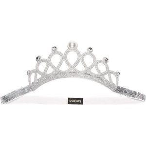 Prinses - Kroon met parel - Zilver - Belle - Elsa - Anna - Belle - Prinsessenjurk - Verkleedkleding - Accessoire - Feest - Sprookjes