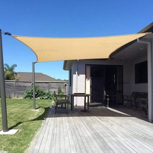 Zonnescherm zeil 10 'x 13' rechthoekig zand UV-blok - achtertuin tuin - dek patio - outdoor activiteiten Shade Sail