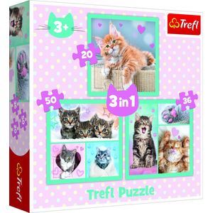 Trefl Lieve Huisdieren 3-in-1 puzzel - 20/36/50 stukjes