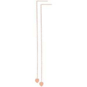 iXXXi-Jewelry-Chain Heart-Rosé goudkleurig-Dames-Oorbellen-One Size