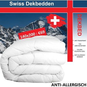 Swiss Dekbed - Eenpersoons Dekbed - 140x200 - Enkel - Hotel kwaliteit