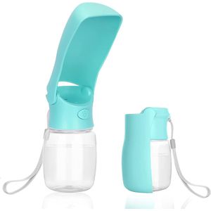Draagbare honden drinkfles - Opvouwbare waterdispenser voor honden - 350 ml waterdispenser voor huisdieren - Drinkdispenser voor buiten voor katten, konijnen, honden en andere dieren - Blauw