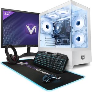 Vibox VI-90 Game PC - 22"" Scherm Pakket - AMD Ryzen 3200GE Processor 4GHz - Radeon Vega 8 Grafische kaart - 8GB RAM - 2TB HDD - Windows 11 - WiFi