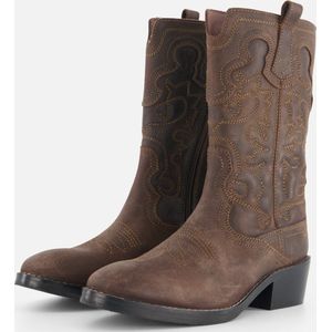 Shoesme Cowboylaarzen bruin Leer - Dames - Maat 40