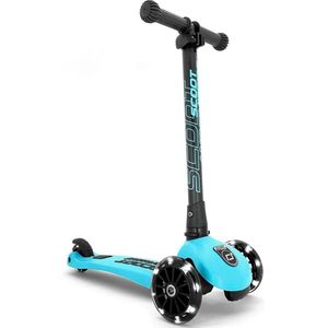 Scoot and Ride Highwaykick 3 - Blueberry - Kinderstep met LED -lichtjes en dubbele voorwielen - 3 tot 6 jaar