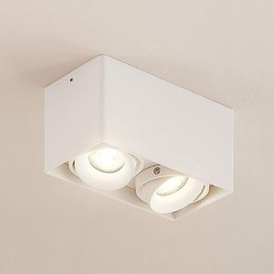 Arcchio - plafondlamp - 2 lichts - aluminium - H: 9.4 cm - GU10 - wit