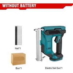 Elektrisch Spijkerpistool - Nietpistool - Handtacker - Snoerloos - 2-Gang - 18V Accu - Nagelpistool - Oplaadbare Accu - Borstelloos - Nagelpistool - Spijkermachine - Zonder Accu - Groente