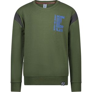 B.Nosy -Jongens sweater - Ravi - Militairy groen - Maat 110
