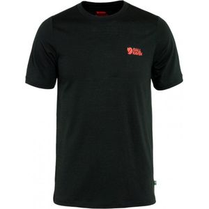 FJALLRAVEN Abisko wool logo ss - T-shirt - men - black - M