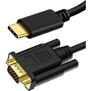 VGA Kabel - USB C naar VGA Converter - USB C naar VGA Adapter - 4K - 1.8 meter