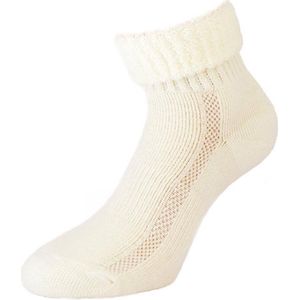 2-Pack Zachte Merino Wollen Huissokken Met Badstof Voering S9 - Ecru - Maat 39-42