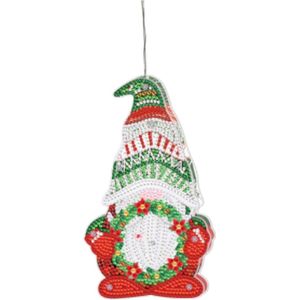 Diamond Painting - JobaStores - Hangende Kerst Lamp (Gnome/Kabouter 04)