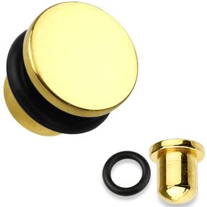 3 mm Single flared plug gold plated