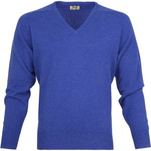 William Lockie Pullover Lamswol V Persian Royal Blue - Maat 3XL - Heren - Pullovers