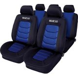 Stoelhoezenset Sparco Zwart / Blauw (11-delig) (ook geschikt voor Side-Airbags)