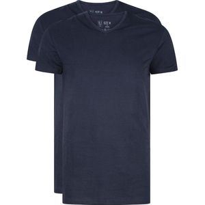RJ Bodywear Everyday - Gouda - 2-pack - T-shirt V-hals smal - donkerblauw -  Maat XL